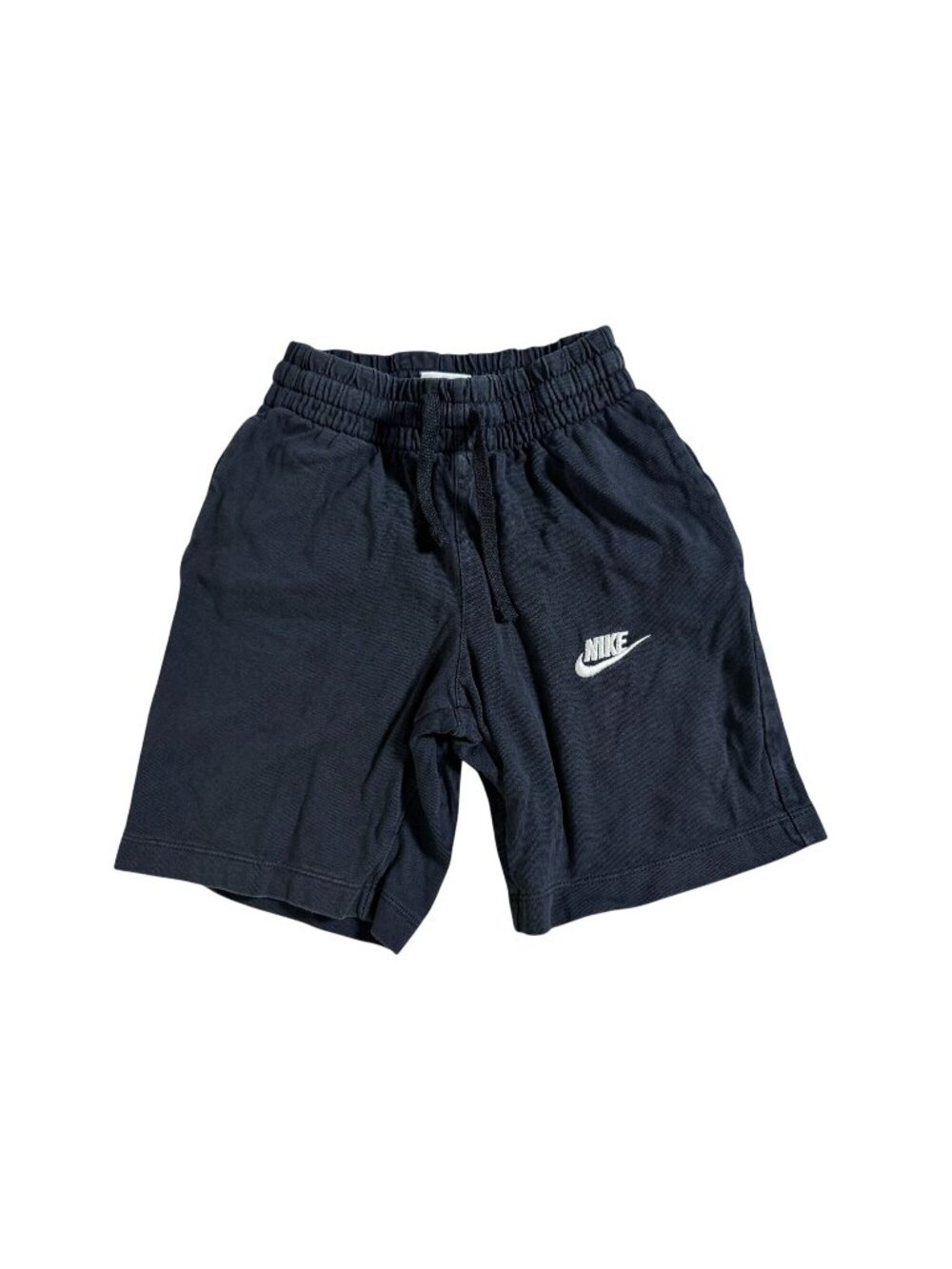 Nike Boys Black Athletic Shorts Kids XS Cotton Logo Embroidered Elastic Waist Dr